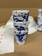 Kaffemugg | Mugg i keramik |Vit med blå stänk NY LEV