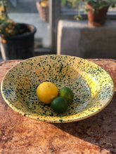 Skål Giorgio 40cm, gul/grönastänk/ terracotta