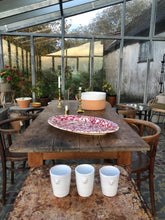 Fat Portata Masseria 39x62 cm creme/vinröda stänk